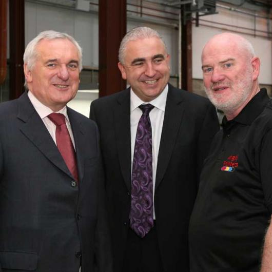 Anglo Celebrating 25 Years in Business - 9th October 2008. Taoiseach Bertie Ahern, Padraic Kierans & Damian Callan